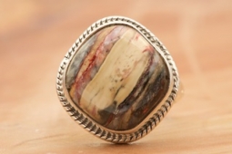 Mammoth Tooth Sterling Silver Ring